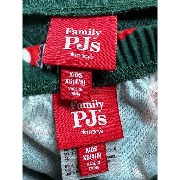 FAMILY PAJAMAS MACYS LITTLE BIG KIDS 2P ELFING CHRISTMAS HOLIDAY PJ SET SIZE 4-5 - Picture 4 of 5